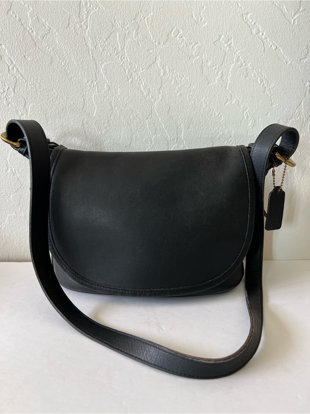 Coach Vintage 1998 Fletcher Black Leather Shoulder Bag